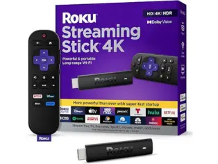 Roku Streaming Stick 4K – HDR & Dolby Vision, Voice Remote & Long-Range Wi-Fi