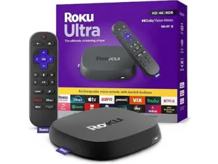 Roku Ultra – Ultimate 4K Streaming Player (HDR10+, Dolby Vision & Atmos, Wi-Fi 6, Voice Remote Pro)