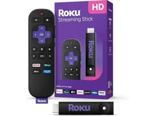 Roku Streaming Stick HD 2025 – HD Streaming Device for TV with Roku Voice Remote, Free & Live TV